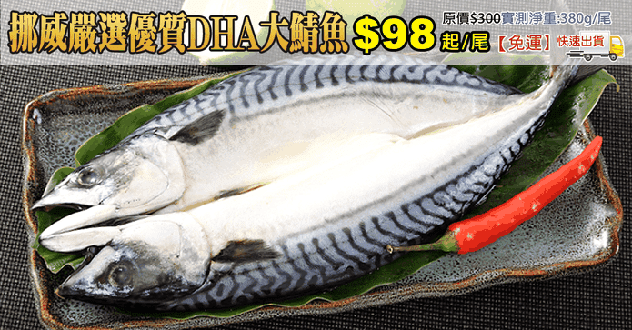 挪威嚴選優質DHA大鯖魚