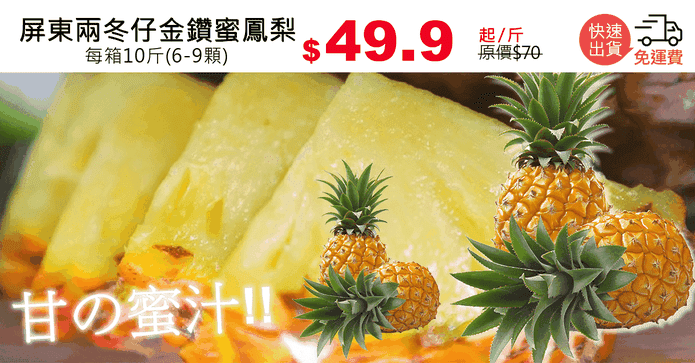 屏東兩冬仔金鑽蜜鳳梨
