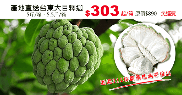 產地直送台東大目釋迦