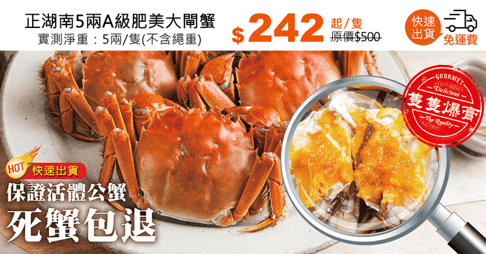 正湖南5兩A級肥美大閘蟹
