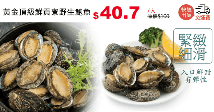 黃金頂級鮮貢寮野生鮑魚